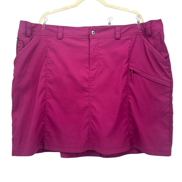 Duluth Trading Co Pants - Duluth Trading Co Womens 24W Skort Dry On The Fly Nylon Magenta Plum Pockets